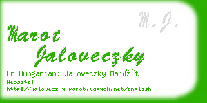 marot jaloveczky business card